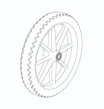Dietz Ersatzrad für Taima XC PU - Rollator